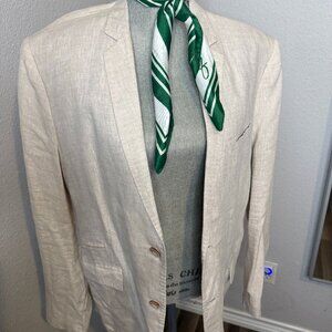 Zara Khaki Linen Suit Great for Beach Wedding